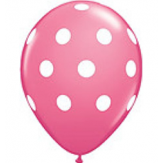 Polka dot balloons (Pink) x5